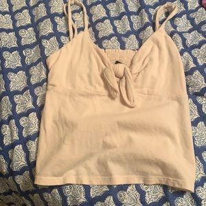 Forever 21 Pale Pink Tie Blouse